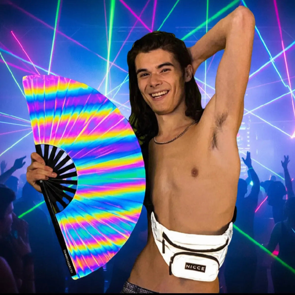 Eclipse Reflective Rainbow Fan The Gay Fan Club