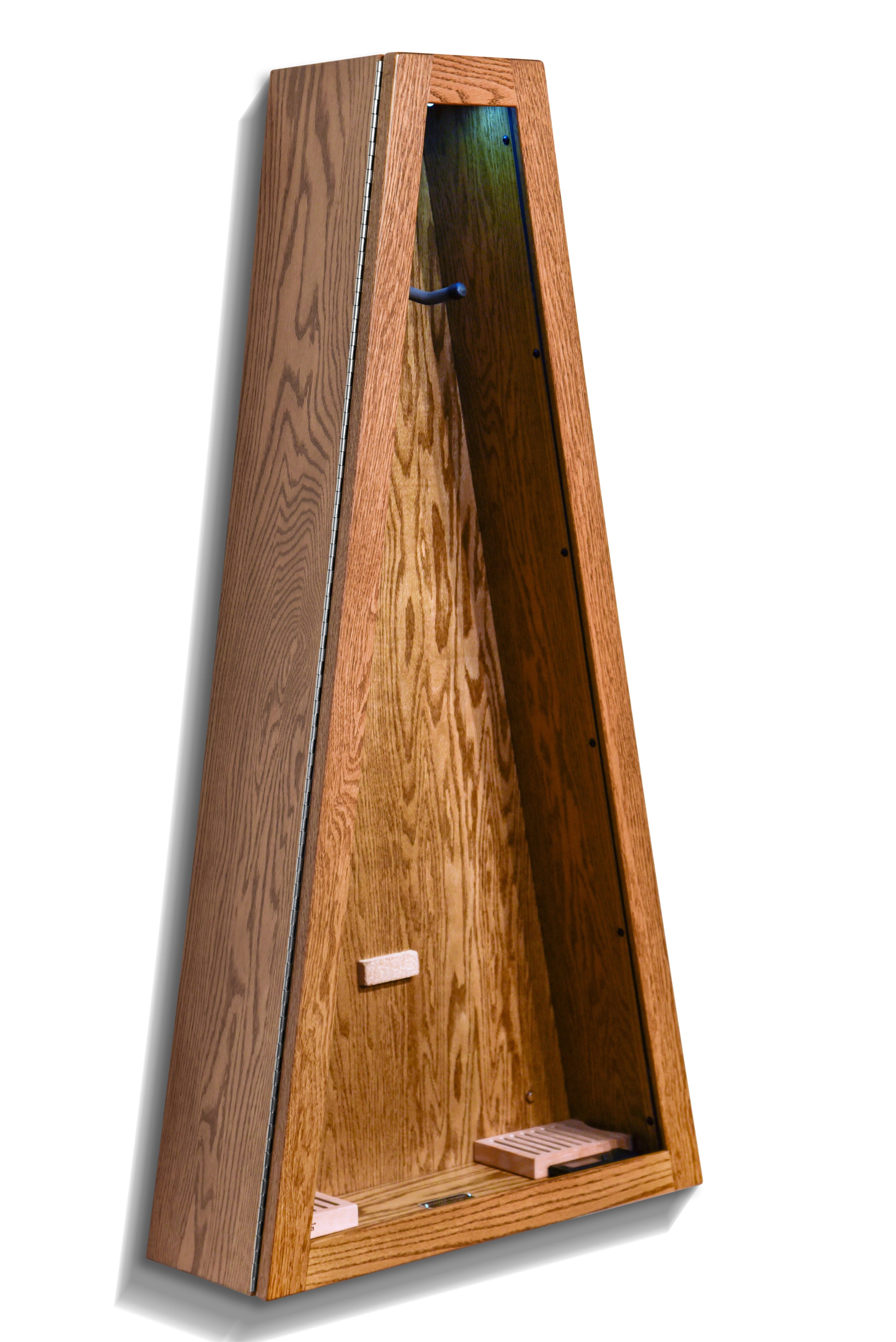 ClimaCase Triangle Humidor - Red Oak with Golden Oak Stain Acoustic Remedy Cases