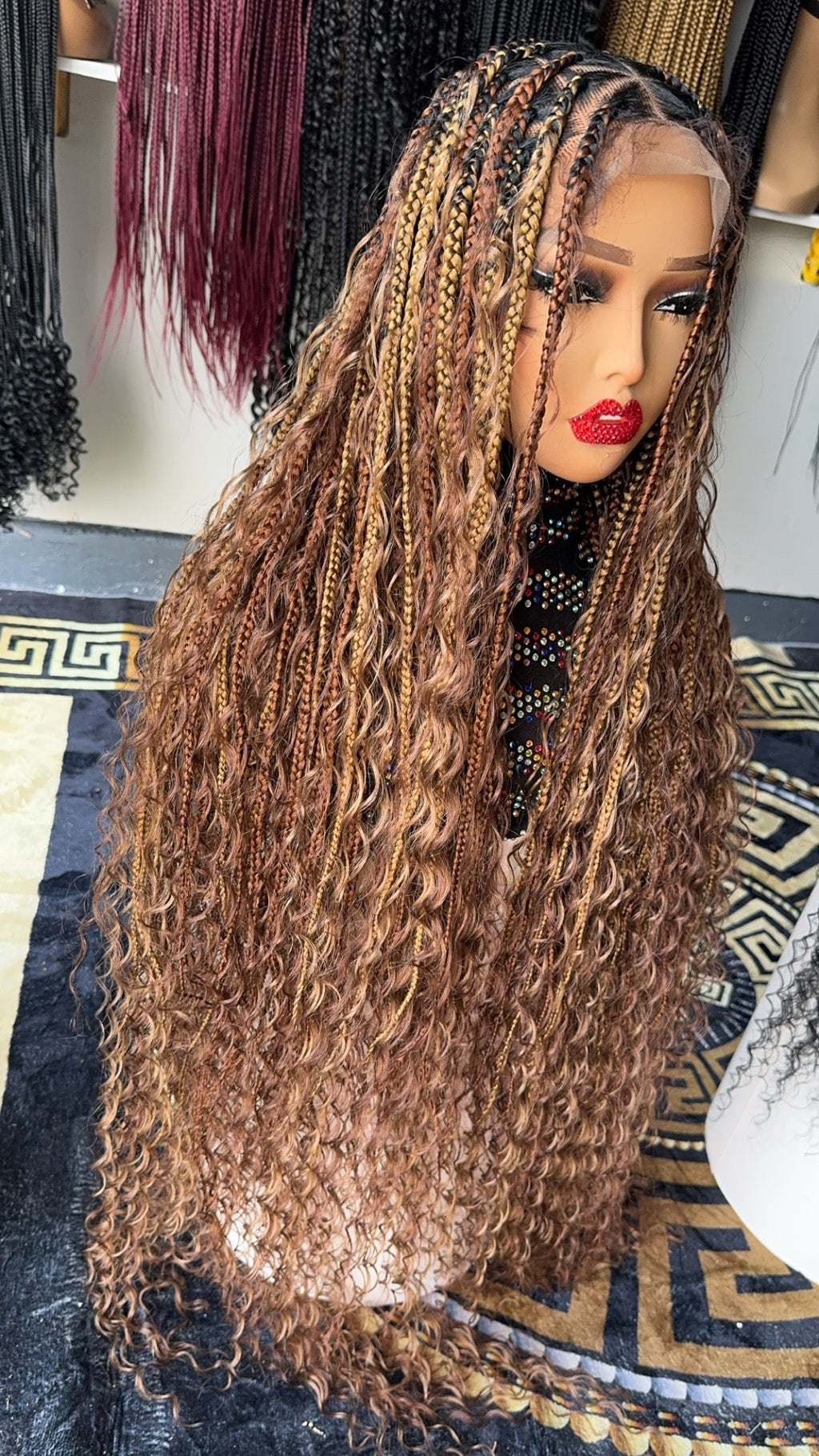Bobo braids mix color Triangle paths HOL stores