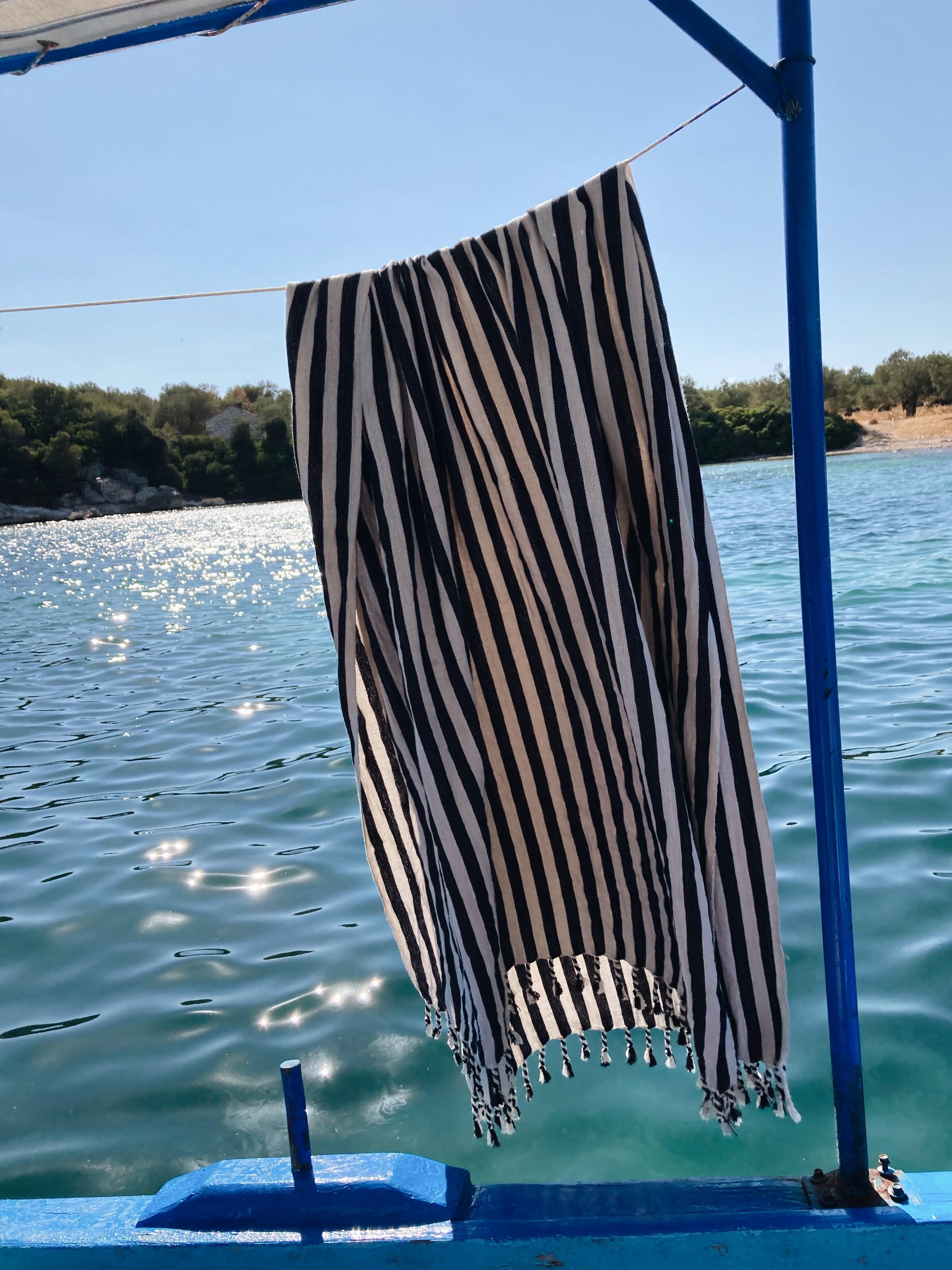 Zebra Cotton Linen Towel Eastern Woven
