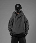 HiH38 Grey Layered Hoodie Niepce