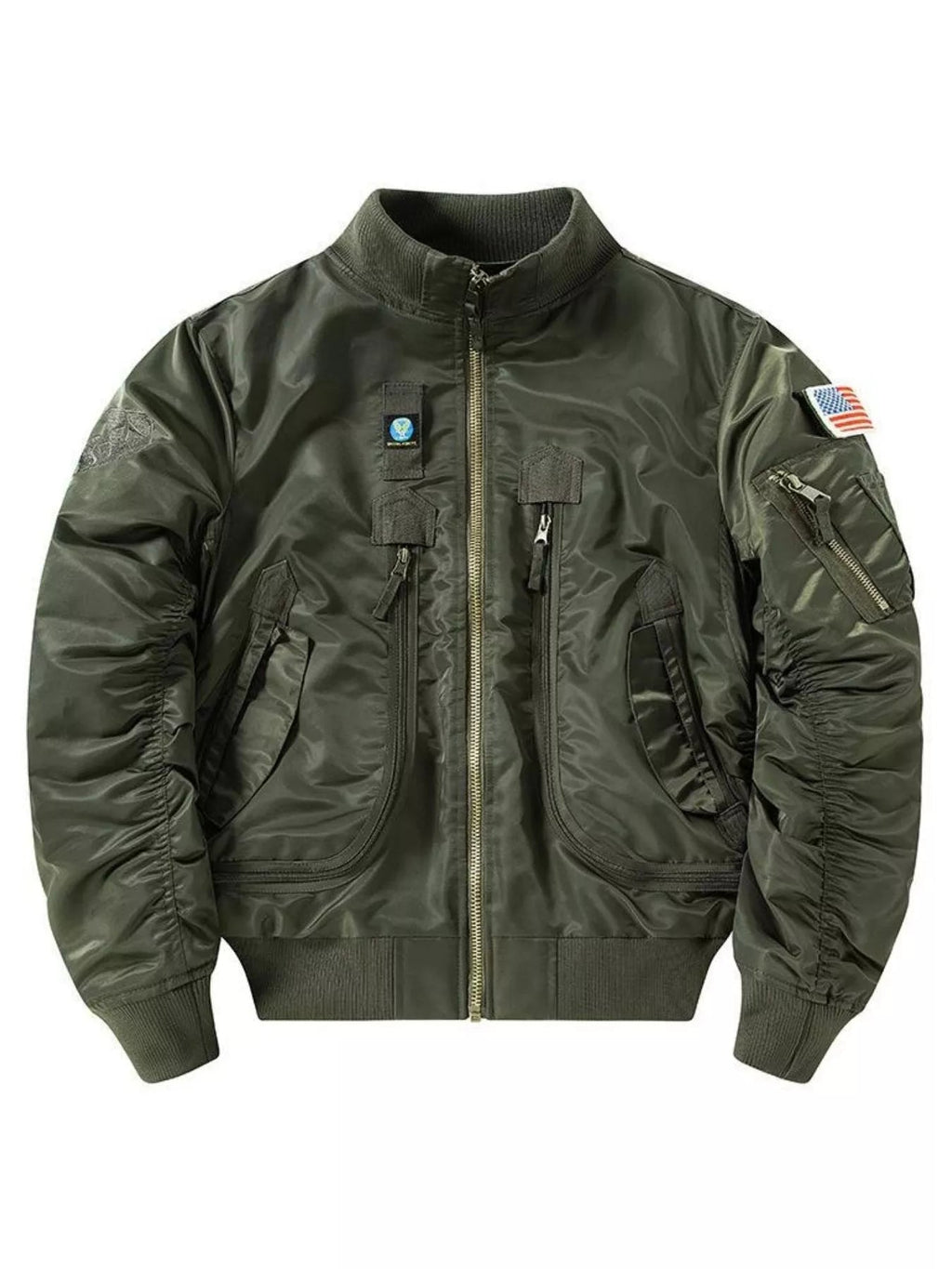 Men's Plus Size Zip Up Long Sleeve Jacket NicholesGifts