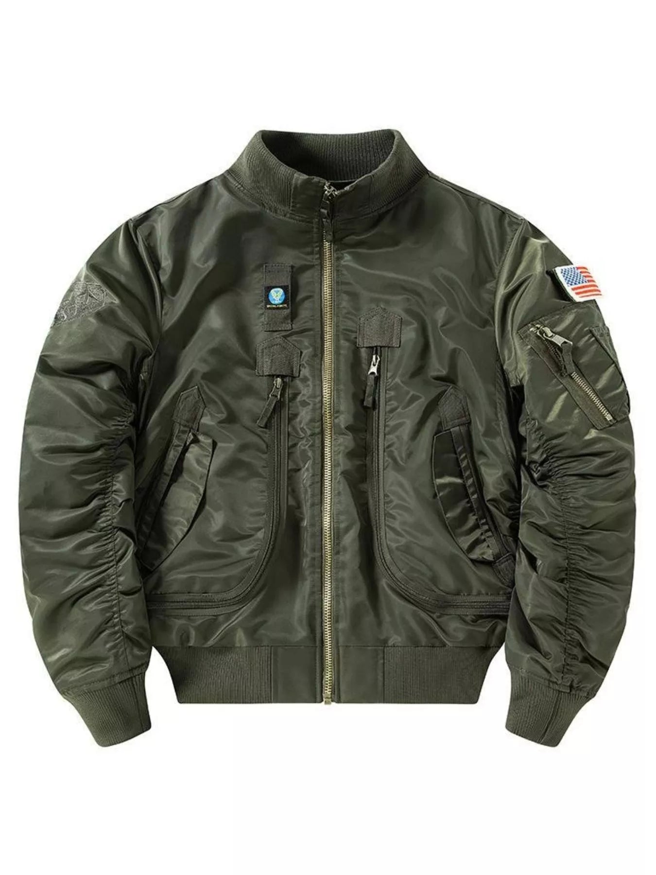 Men's Plus Size Zip Up Long Sleeve Jacket NicholesGifts