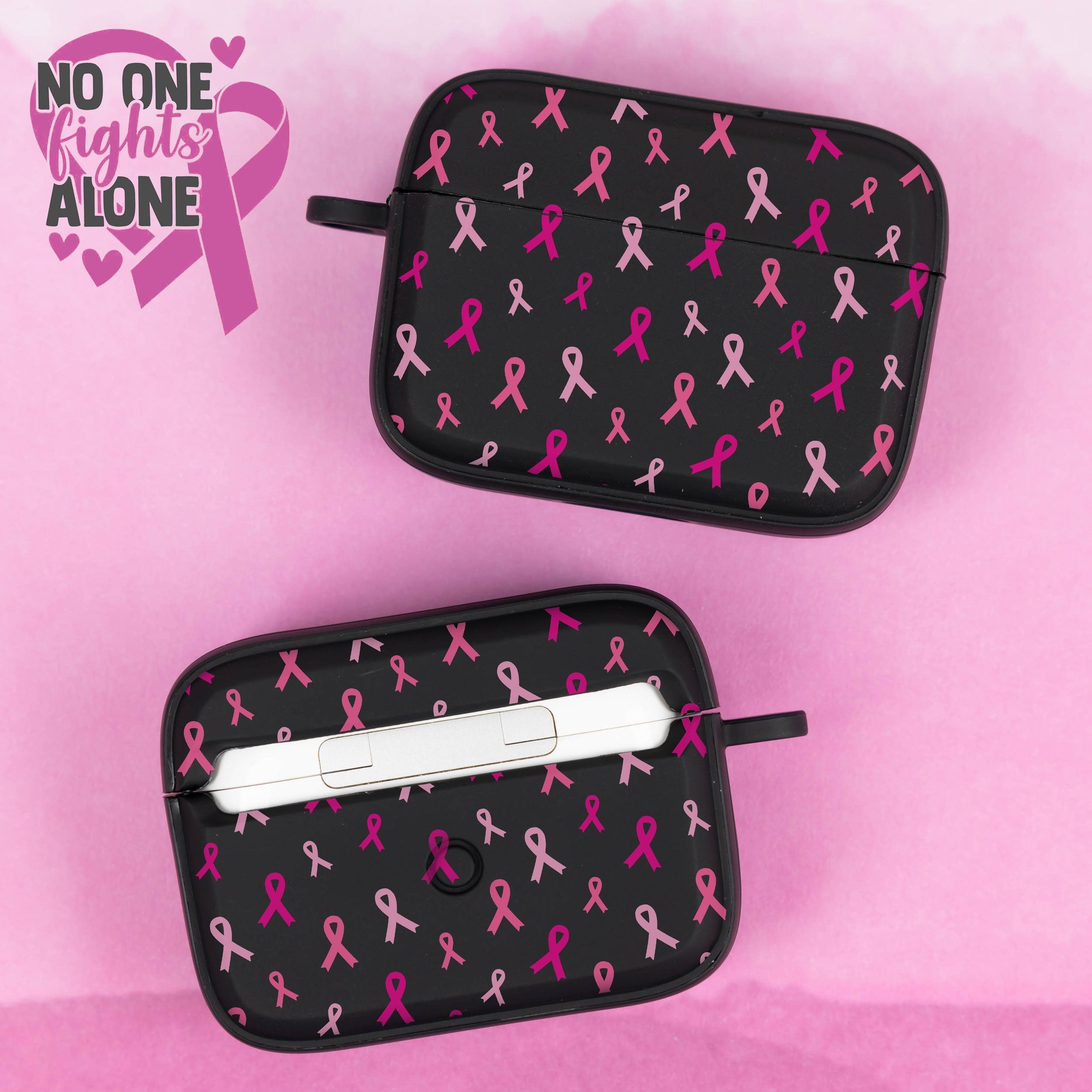 Breast Cancer Awareness HDX Apple AirPods Pro 1 & 2 Case Cover Affinity Bands