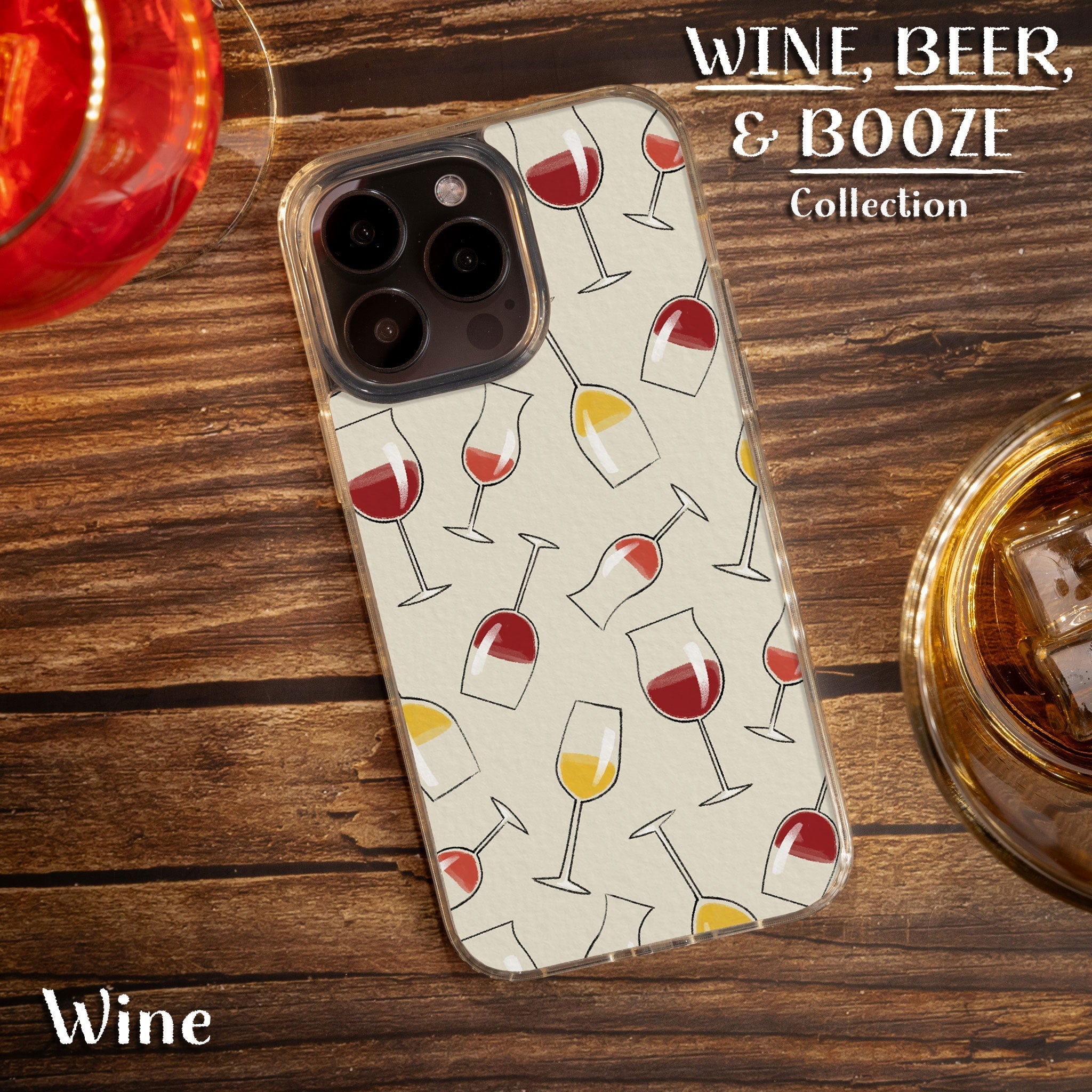Wine, Beer, & Booze HD Apple iPhone 13 Series Mag-Safe Phone Case Affinity Bands