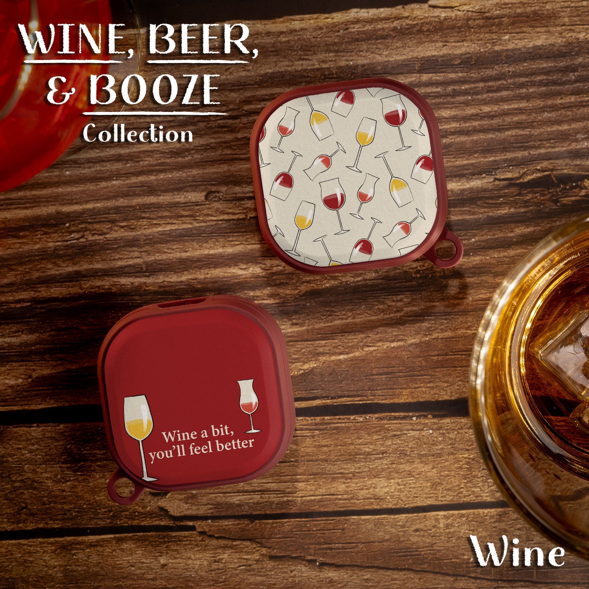 Wine, Beer, & Booze HDX Samsung Galaxy Buds Pro & Buds Live Case Cover Affinity Bands