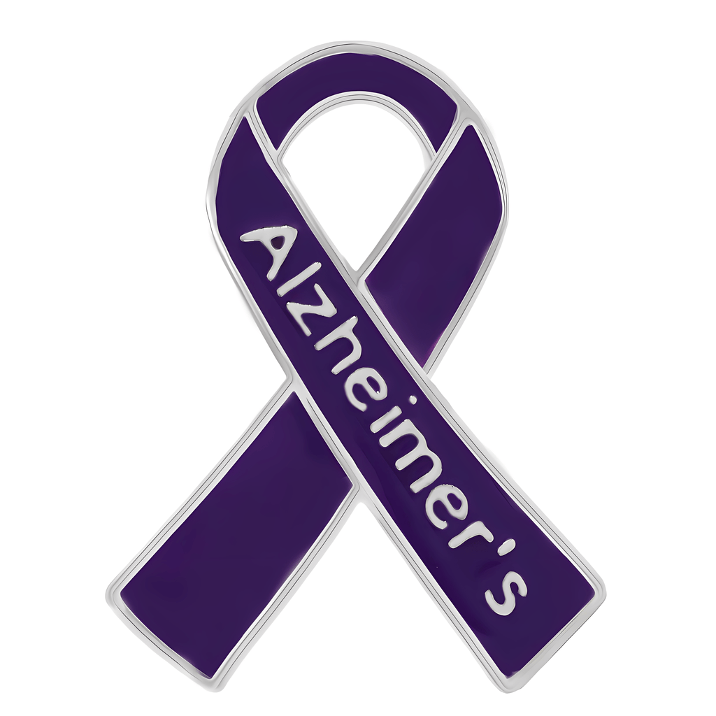 10 Pack Alzheimer's Awareness Ribbon Pins The Awareness Company