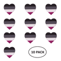 10 Pack Asexual Flag Heart Silicone Pins The Awareness Company