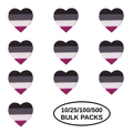 10/25/100/500 Asexual Flag Heart Silicone Pins The Awareness Company
