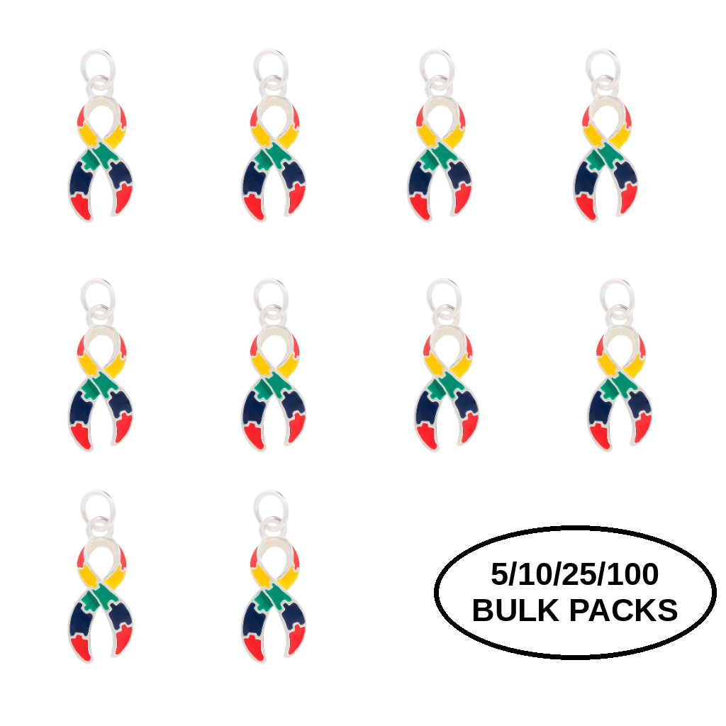 5/10/25/100 Autism Awareness Ribbon Charms The Awareness Company