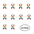 10 Pack Autism Ribbon Pins The Awareness Company