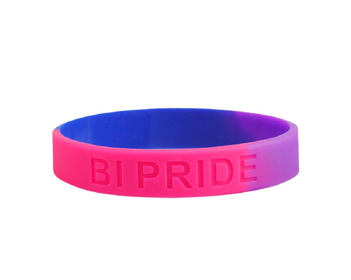 Bisexual Flag Colored Silicone Bracelets The Awareness Company
