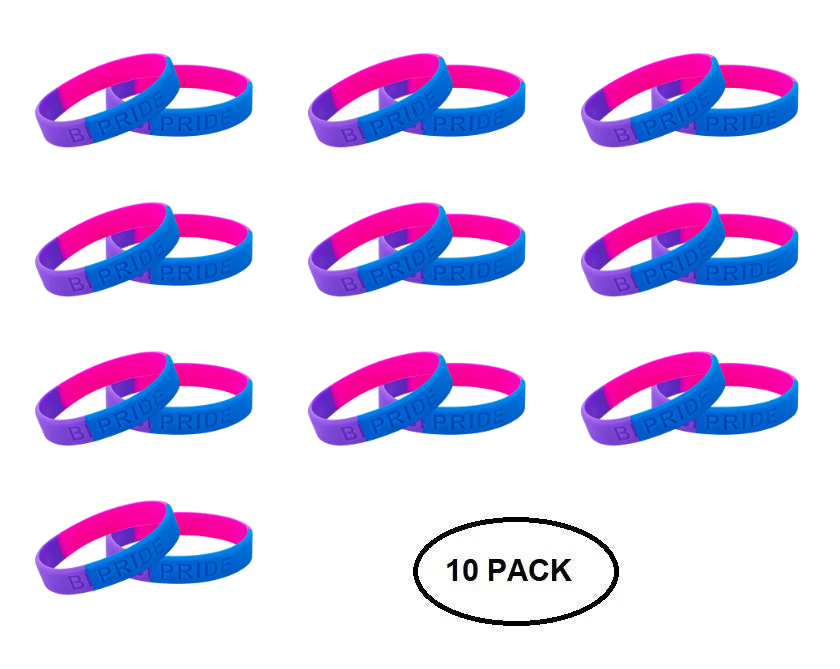 Bisexual Flag Colored Silicone Bracelets The Awareness Company
