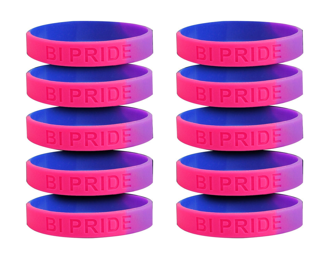 Bisexual Flag Colored Silicone Bracelets The Awareness Company