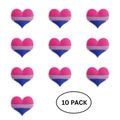 10 Pack Bisexual Flag Heart Silicone Pins The Awareness Company