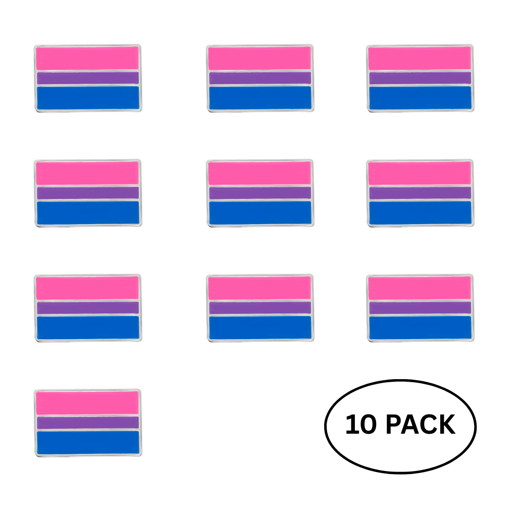 10 Pack Bisexual Flag Pins The Awareness Company