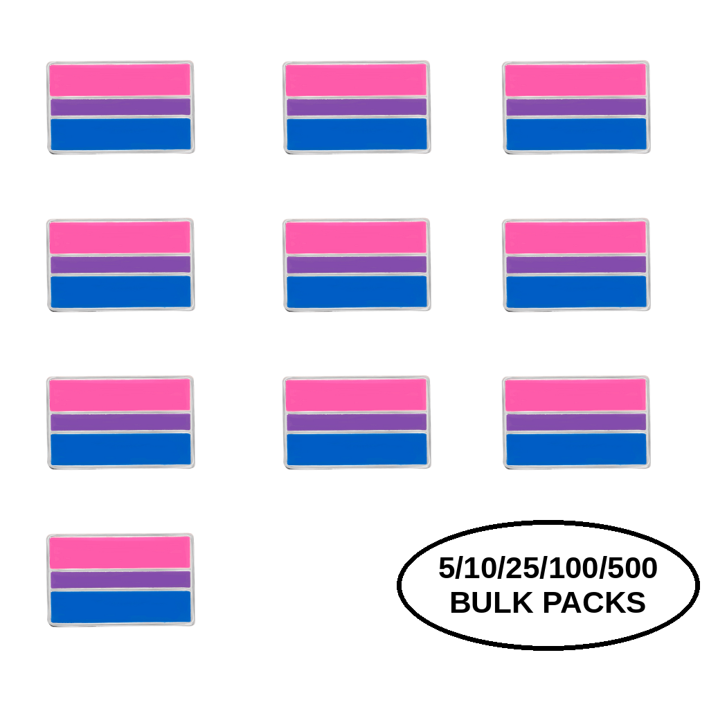 5/10/25/100 Bisexual Flag Pins The Awareness Company