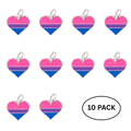 10 Pack Bisexual Heart Charms The Awareness Company
