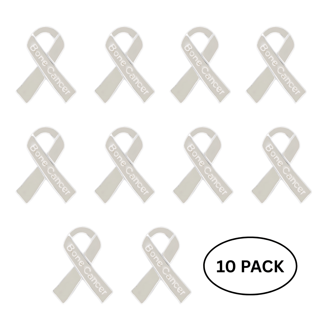 10 Pack Bone Cancer Awareness Ribbon Pins The Awareness Company