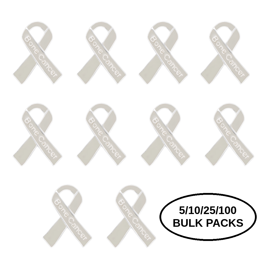 Bulk Pack Bone Cancer Awareness Ribbon Pins The Awareness Company