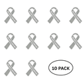10 Pack Brain Cancer Awareness Ribbon Pins The Awareness Company