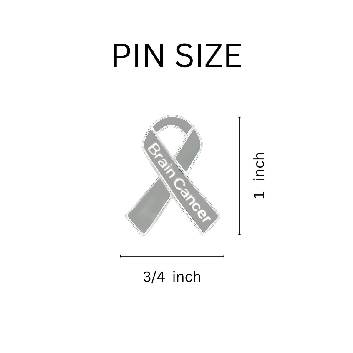 10 Pack Brain Cancer Awareness Ribbon Pins The Awareness Company