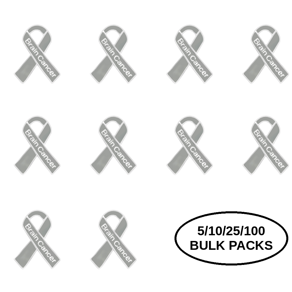 Bulk Pack Brain Cancer Awareness Ribbon Pins The Awareness Company