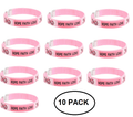 10 Pack Breast Cancer Awareness Bangle Bracelets The Awareness Company