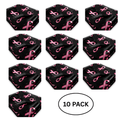 10 Pack Breast Cancer Awareness Ribbon Scarves in Black The Awareness Company