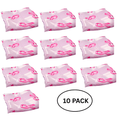 10 Pack Breast Cancer Awareness Ribbon Scarves in Pink The Awareness Company