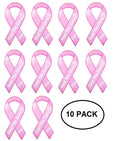 10 Pack Breast Cancer Find The Cure Ribbon Car Magnets The Awareness Company