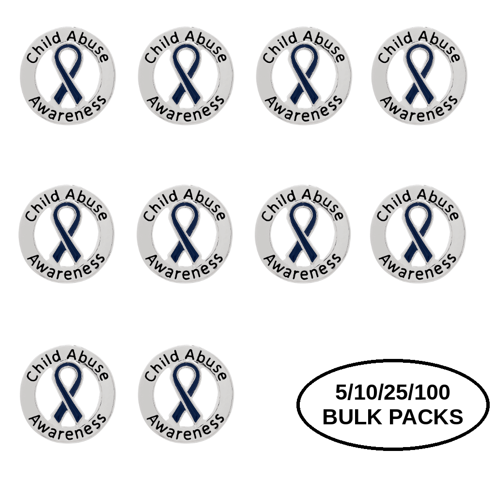 5/10/25/100 Pack Child Abuse Awareness Ribbon Pins The Awareness Company