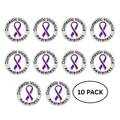 10 Pack Circle Domestic Violence Awareness Ribbon Pins The Awareness Company