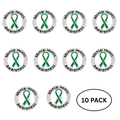 10 Pack Circle Mental Health Awareness Ribbon Pins The Awareness Company