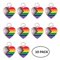10 Pack Daniel Quasar Heart Flag Charms The Awareness Company