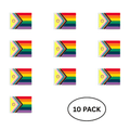 10 Pack Daniel Quasar Intersex-Inclusive Flag Lapel Pins The Awareness Company