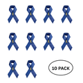 10 Pack Dark Blue Satin Ribbon Awareness Pins The Awareness Company