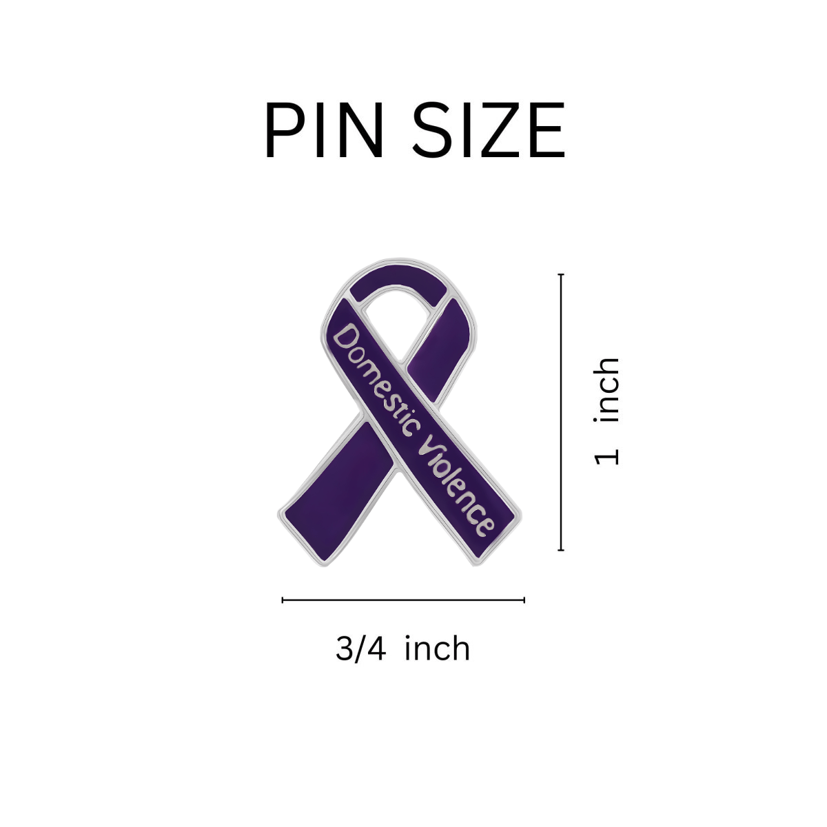 10 Pack Domestic Violence Awareness Ribbon Pins The Awareness Company