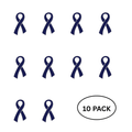 10 Pack Large Dark Blue Ribbon Pins The Awareness Company