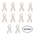 Bulk Pack Large White Ribbon Awareness Pins The Awareness Company