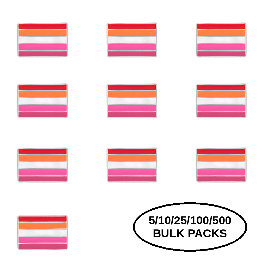5/10/25/100 Lesbian Sunset Flag Pins The Awareness Company