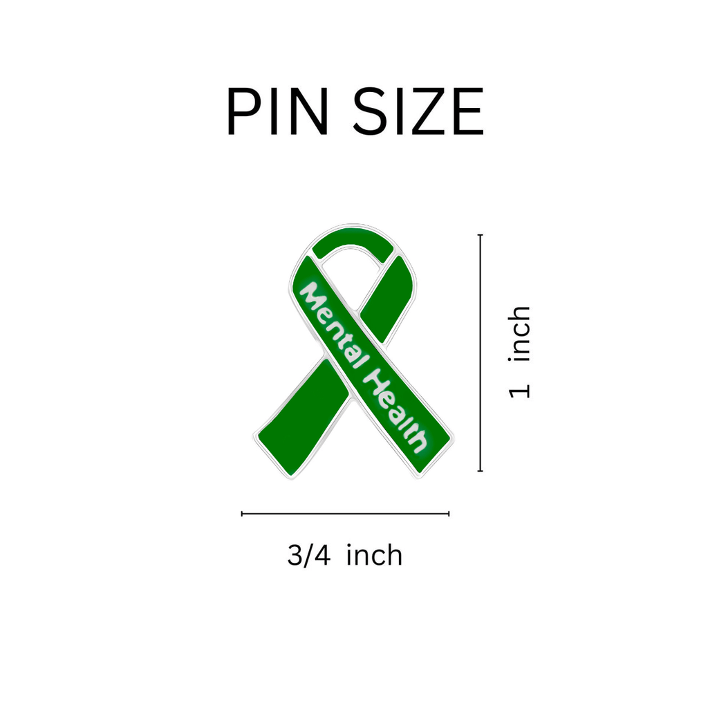 10 Pack Mental Health Awareness Ribbon Pins The Awareness Company