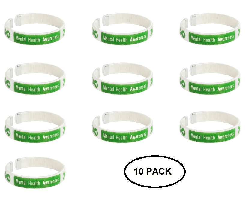10 Pack Mental Health Bangle Bracelets The Awareness Company