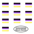 10/25/100/500 Non-Binary Flag Silicone Pins The Awareness Company