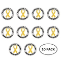 10 Pack of Childhood Cancer Awareness Ribbon Pins The Awareness Company