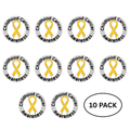10 Pack of Childhood Cancer Awareness Ribbon Pins The Awareness Company