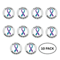 10 Pack of Circle Suicide Awareness & Prevention Pins The Awareness Company