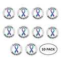 10 Pack of Circle Suicide Awareness & Prevention Pins The Awareness Company