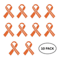 10 Pack of Multiple Sclerosis Awareness Orange Ribbon Pins The Awareness Company