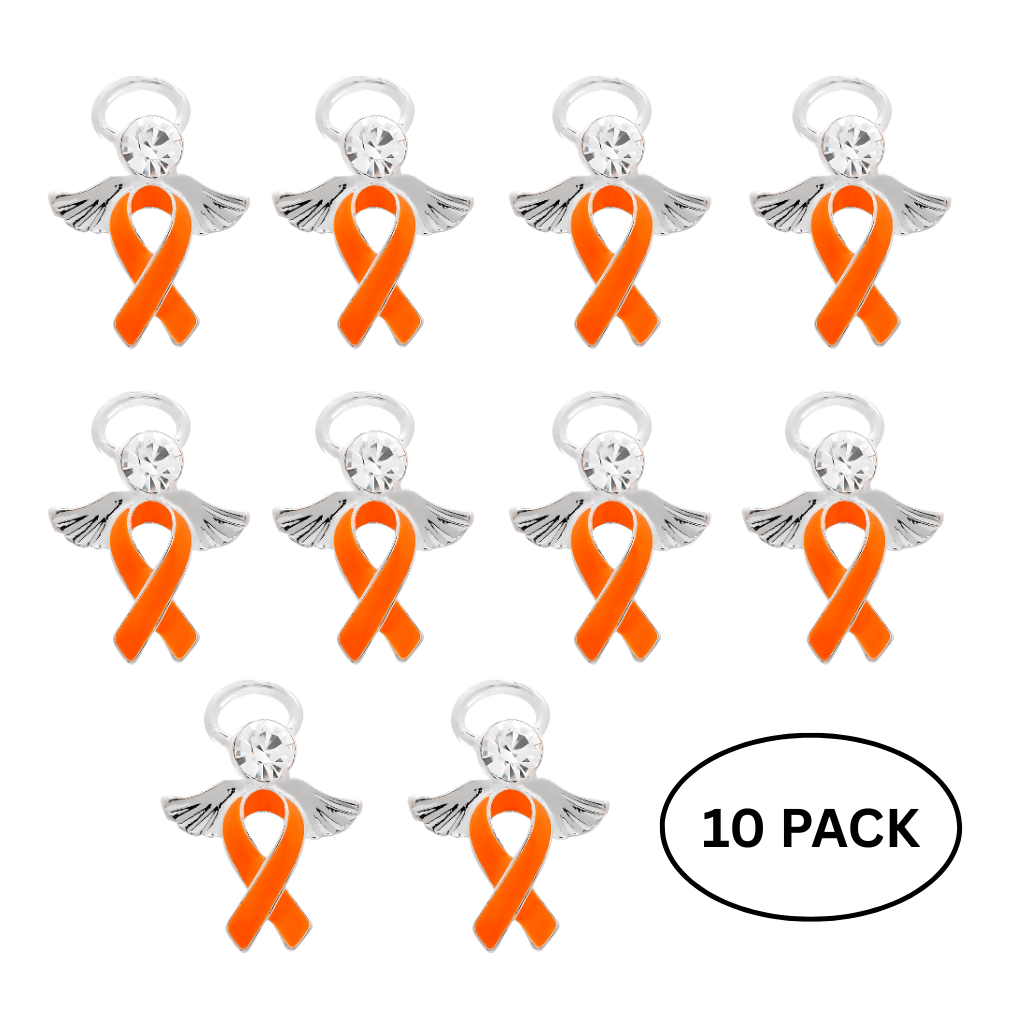 Orange Ribbon Awareness Angel Pins for Leukemia, Multiple Sclerosis, Kidney Cancer The Awareness Company